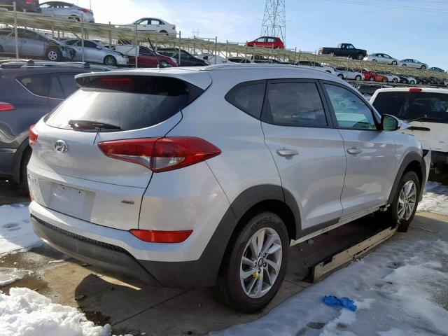 KM8J3CA42HU273374 - 2017 HYUNDAI TUCSON LIM SILVER photo 4