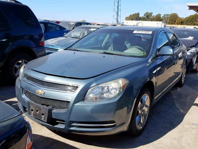 1G1ZH57B79F169343 - 2009 CHEVROLET MALIBU 1LT GREEN photo 2
