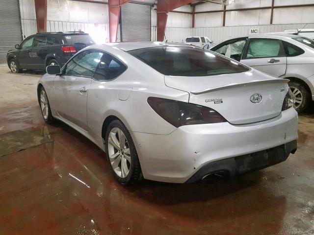 KMHHT6KD3BU045101 - 2011 HYUNDAI GENESIS CO SILVER photo 3