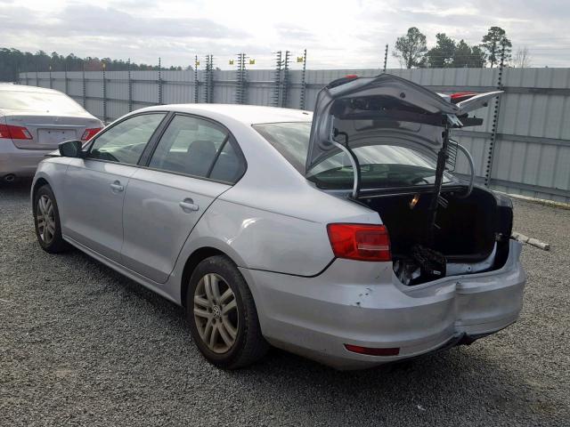 3VW2K7AJ9FM242145 - 2015 VOLKSWAGEN JETTA BASE SILVER photo 3