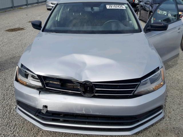 3VW2K7AJ9FM242145 - 2015 VOLKSWAGEN JETTA BASE SILVER photo 7