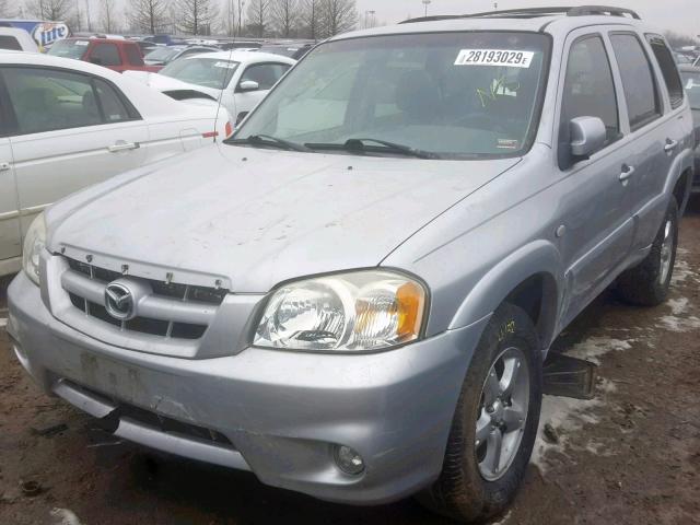 4F2YZ06166KM19007 - 2006 MAZDA TRIBUTE S SILVER photo 2