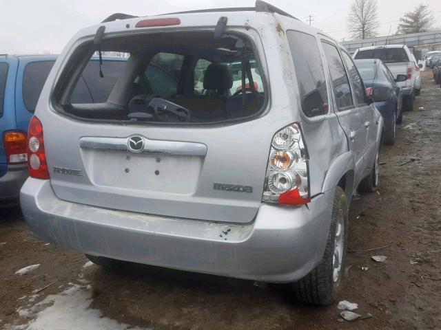 4F2YZ06166KM19007 - 2006 MAZDA TRIBUTE S SILVER photo 4