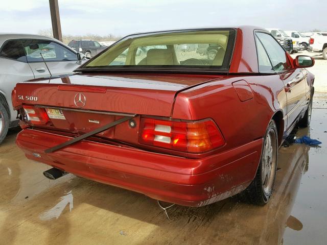 WDBFA68F8XF174827 - 1999 MERCEDES-BENZ SL 500 RED photo 4