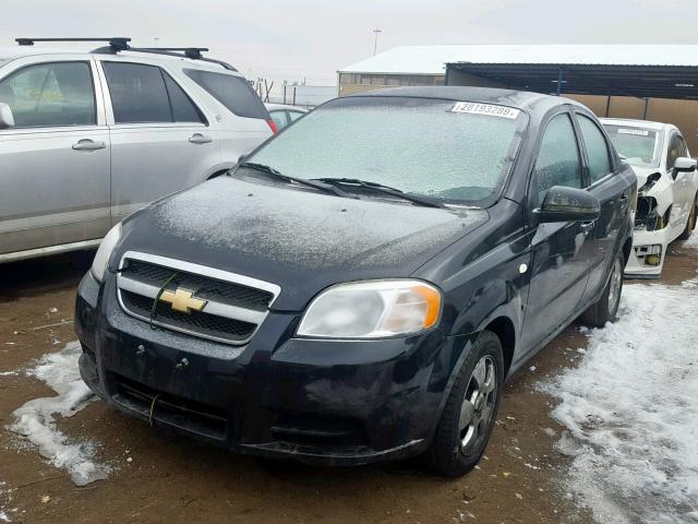 KL1TD56627B095323 - 2007 CHEVROLET AVEO BASE შავი ფოტო 2