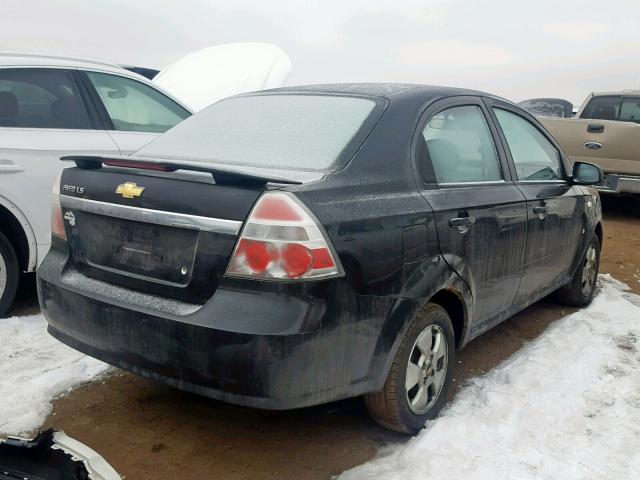 KL1TD56627B095323 - 2007 CHEVROLET AVEO BASE შავი ფოტო 4