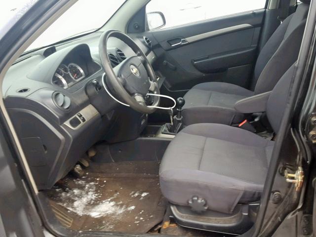 KL1TD56627B095323 - 2007 CHEVROLET AVEO BASE შავი ფოტო 5