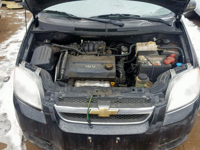 KL1TD56627B095323 - 2007 CHEVROLET AVEO BASE შავი ფოტო 7