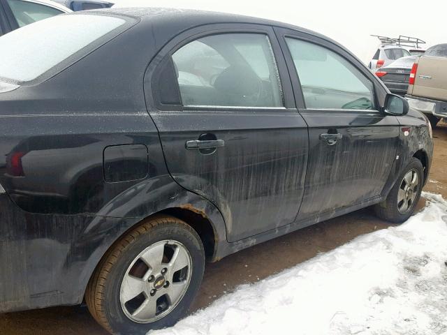 KL1TD56627B095323 - 2007 CHEVROLET AVEO BASE შავი ფოტო 9