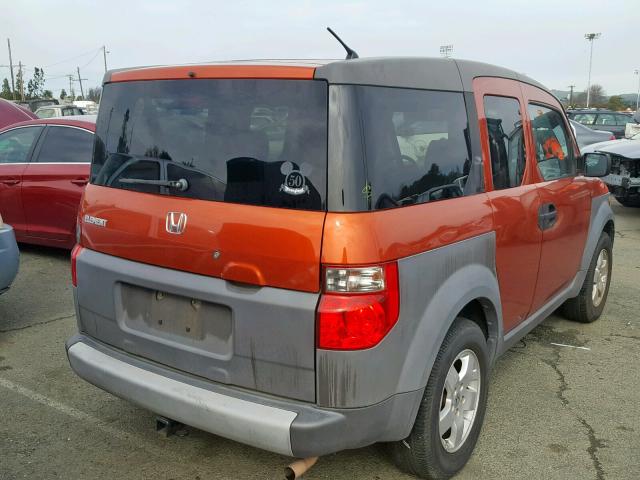 5J6YH28594L028577 - 2004 HONDA ELEMENT EX ORANGE photo 4