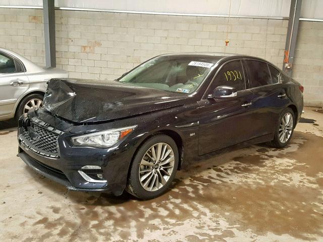 JN1EV7AR4JM440670 - 2018 INFINITI Q50 LUXE BLACK photo 2