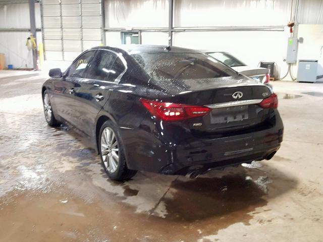 JN1EV7AR4JM440670 - 2018 INFINITI Q50 LUXE BLACK photo 3