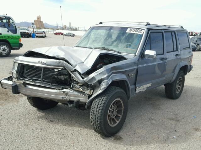 1J4FJ58L2LL225505 - 1990 JEEP CHEROKEE L GRAY photo 2