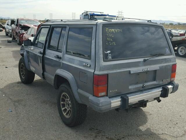 1J4FJ58L2LL225505 - 1990 JEEP CHEROKEE L GRAY photo 3