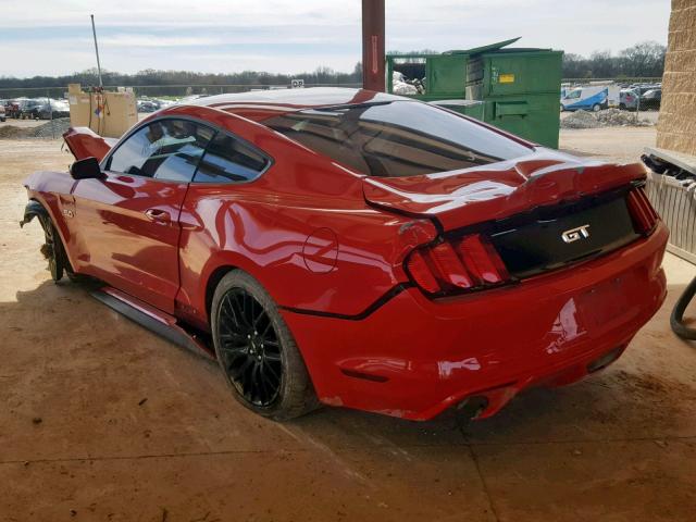 1FA6P8CF0G5235568 - 2016 FORD MUSTANG GT RED photo 3