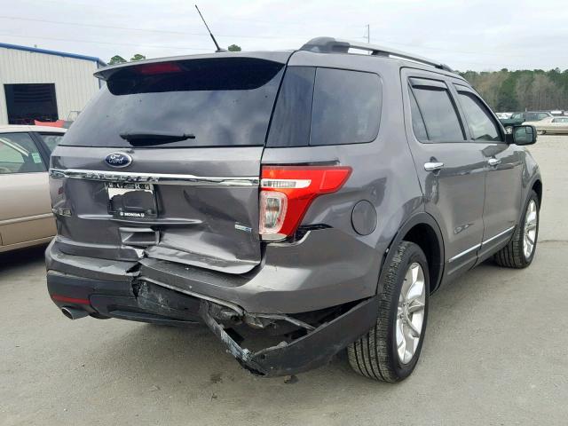 1FM5K8D85EGB71965 - 2014 FORD EXPLORER X GRAY photo 4