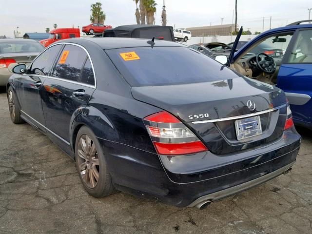 WDDNG71X07A111583 - 2007 MERCEDES-BENZ S 550 BLACK photo 3