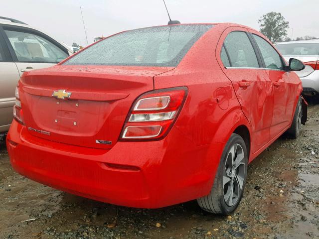 1G1JF5SB8H4117353 - 2017 CHEVROLET SONIC PREM RED photo 4