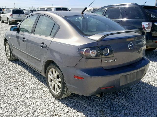 JM1BK323771604936 - 2007 MAZDA 3 S GRAY photo 3