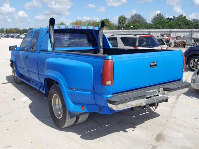 1GDHC39F0SE527217 - 1995 GMC SIERRA C35 BLUE photo 3