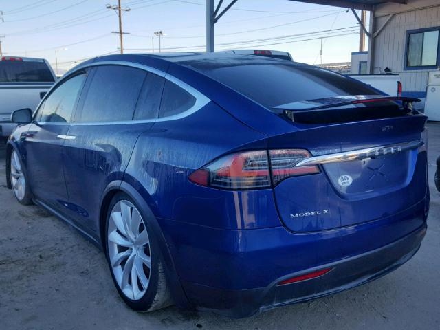 5YJXCAE27HF035766 - 2017 TESLA MODEL X BLUE photo 3