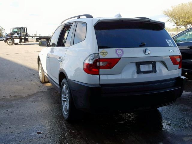 WBXPA93405WD05345 - 2005 BMW X3 3.0I WHITE photo 3