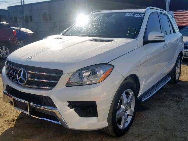 4JGDA5JB9EA399306 - 2014 MERCEDES-BENZ ML 350 WHITE photo 2