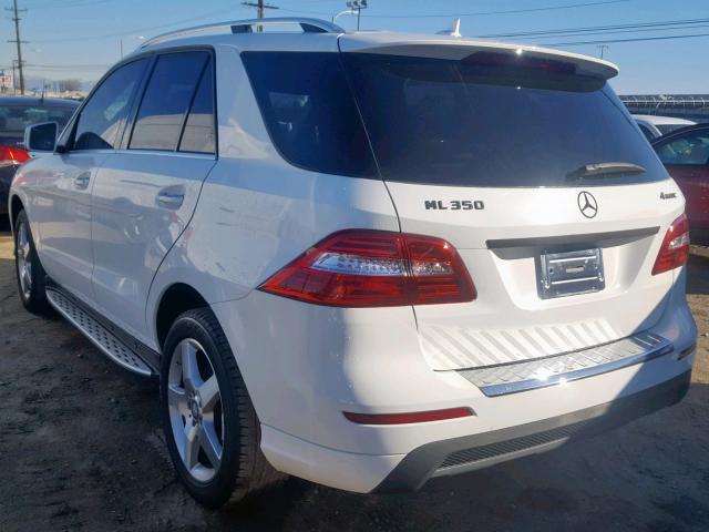 4JGDA5JB9EA399306 - 2014 MERCEDES-BENZ ML 350 WHITE photo 3