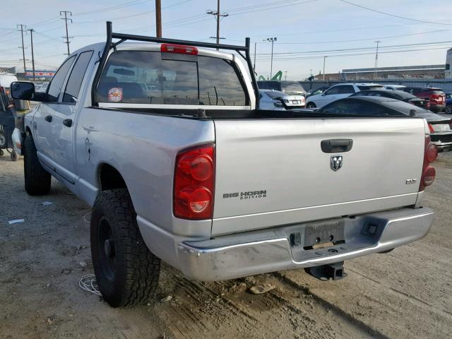 3D7KR28C87G710610 - 2007 DODGE RAM 2500 S SILVER photo 3