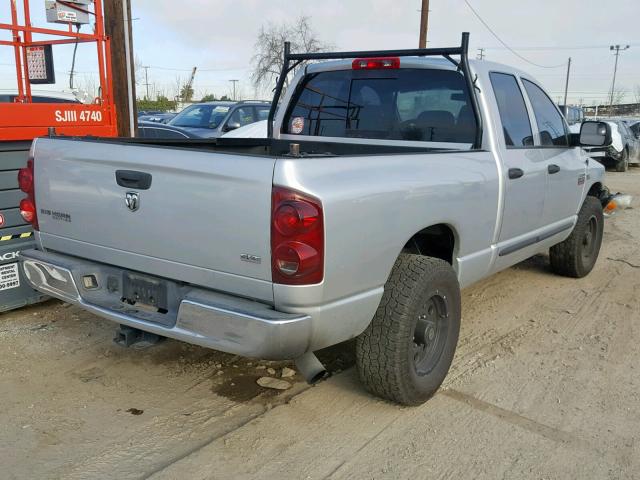 3D7KR28C87G710610 - 2007 DODGE RAM 2500 S SILVER photo 4