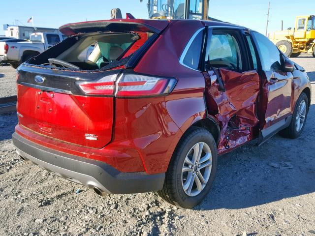 2FMPK3J97KBB26411 - 2019 FORD EDGE SEL RED photo 4