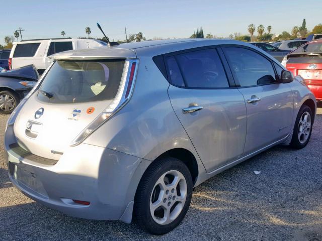 JN1AZ0CP1BT004405 - 2011 NISSAN LEAF SV SILVER photo 4