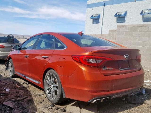 5NPE34AB9FH156716 - 2015 HYUNDAI SONATA SPO ORANGE photo 3