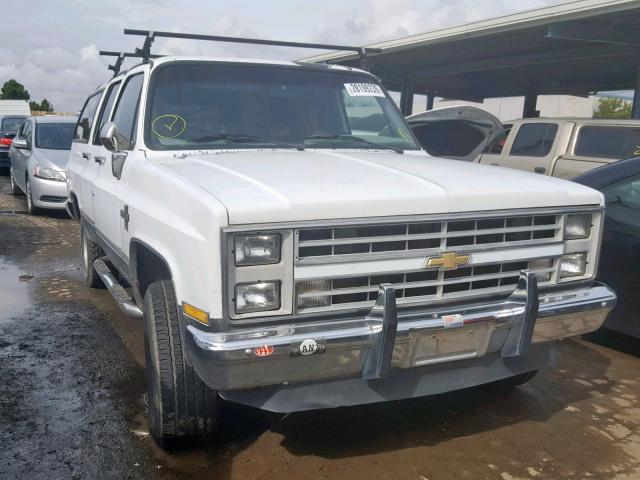 1GNEV16K7HF130864 - 1987 CHEVROLET SUBURBAN V WHITE photo 1