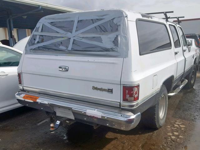 1GNEV16K7HF130864 - 1987 CHEVROLET SUBURBAN V WHITE photo 4