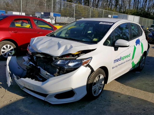 3HGGK5H42JM702835 - 2018 HONDA FIT LX WHITE photo 2