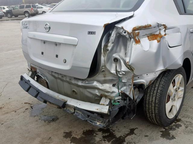 3N1AB61E99L662559 - 2009 NISSAN SENTRA 2.0 SILVER photo 9