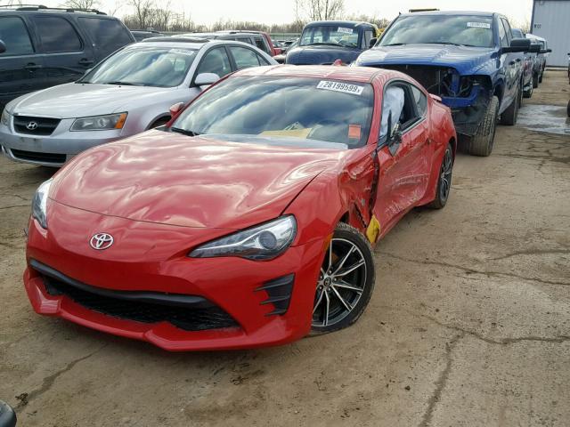 JF1ZNAA18H8703919 - 2017 TOYOTA 86 BASE RED photo 2