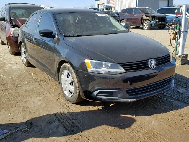 3VW2K7AJ7EM312711 - 2014 VOLKSWAGEN JETTA BASE BLACK photo 1