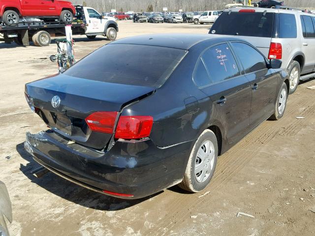 3VW2K7AJ7EM312711 - 2014 VOLKSWAGEN JETTA BASE BLACK photo 4