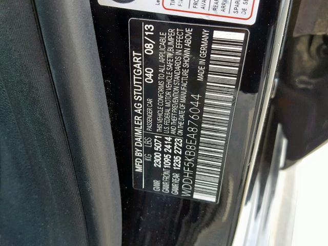 WDDHF5KB8EA876044 - 2014 MERCEDES-BENZ E 350 BLACK photo 10