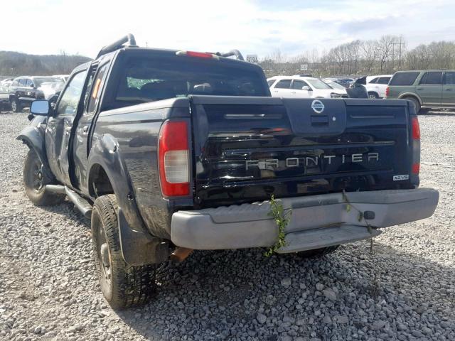 1N6ED27T04C449069 - 2004 NISSAN FRONTIER C BLACK photo 3