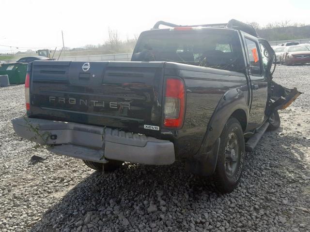 1N6ED27T04C449069 - 2004 NISSAN FRONTIER C BLACK photo 4