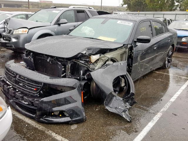 2C3CDXHG9HH607358 - 2017 DODGE CHARGER SX BLACK photo 2