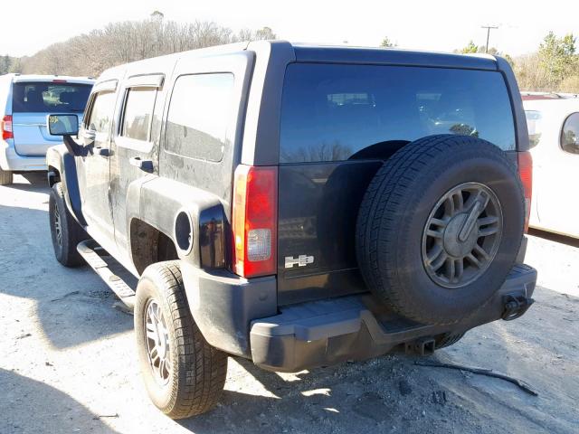 5GTDN136168315157 - 2006 HUMMER H3 BLACK photo 3