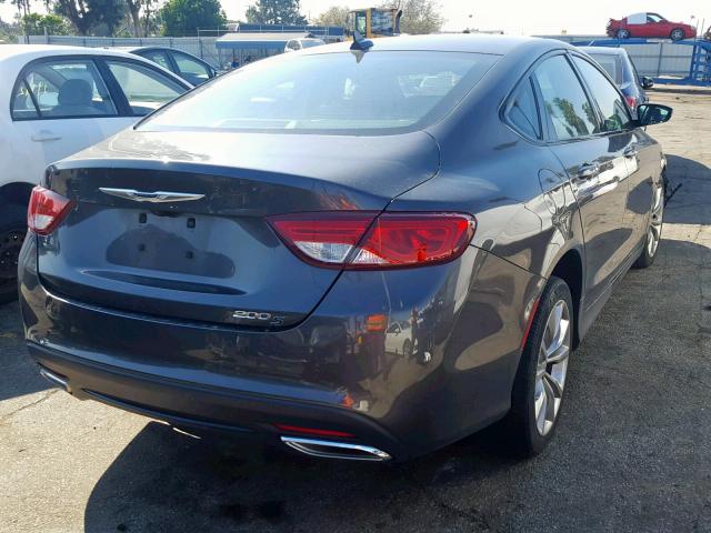 1C3CCCBG7FN689535 - 2015 CHRYSLER 200 S GRAY photo 4