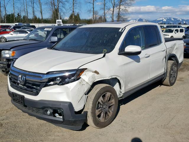 5FPYK3F54KB002301 - 2019 HONDA RIDGELINE WHITE photo 2