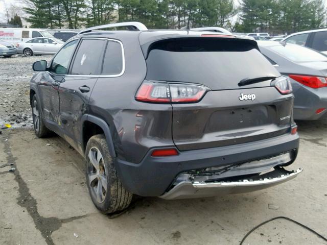 1C4PJLDB8KD183913 - 2019 JEEP CHEROKEE L GRAY photo 3