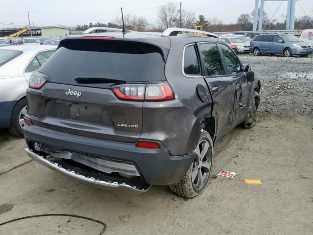 1C4PJLDB8KD183913 - 2019 JEEP CHEROKEE L GRAY photo 4