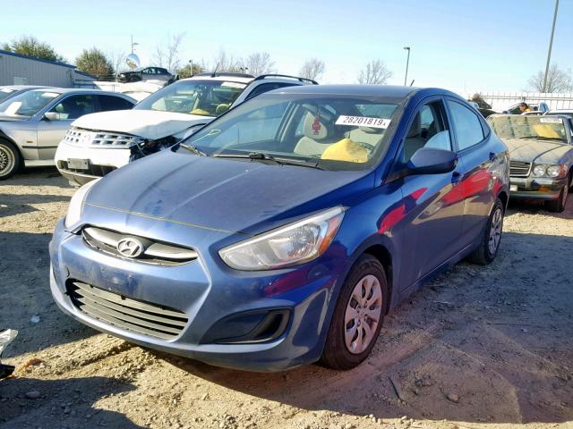 KMHCT4AE7HU170264 - 2017 HYUNDAI ACCENT SE BLUE photo 2